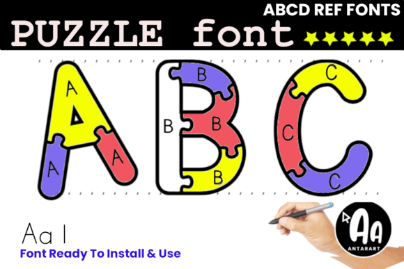 Alphabet Letters Puzzles: A Font for Crafting with Character