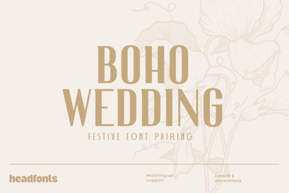 Boho Wedding Duo: A Font for Crafting with Soul