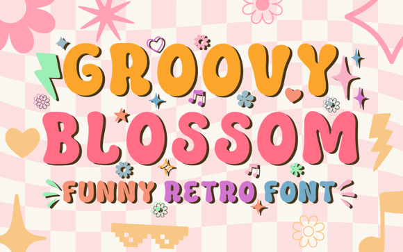 Groovy Blossom: A Font That Brings Vintage Charm to Every Project