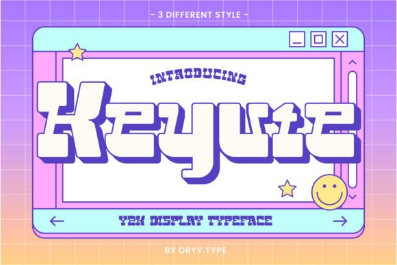 Keyute: A Bold Display Font for Crafters and Product Creators