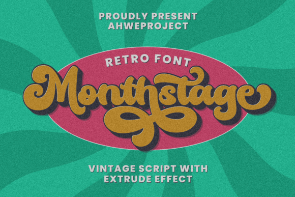 Monthstage: A Bold Vintage Font for Web Design