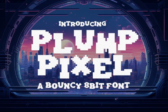 Plump Pixel: A Playful Display Font for Editorial Design